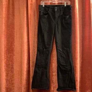 American Eagle Outfitters Artist Flare Size 12 Black Long Gently Worn